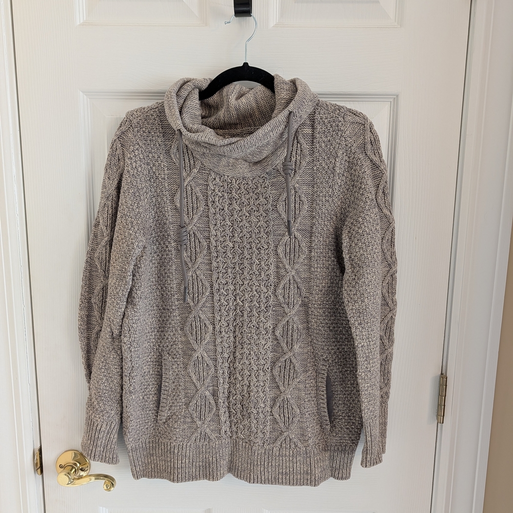 LL Bean Cotton Funnel Neck Sweater